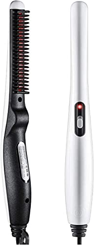 Wazdorf Quick Hair Styler for Men Electric Beard Straightener Massage Hair Comb Beard Comb Multifunctional Curly Hair Straightening Comb Curle