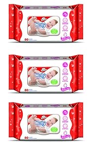 Wetty Premium Wet Wipes - Cherry Blossom (80 + 80 + 80 Count) Rs.195 - Amazon