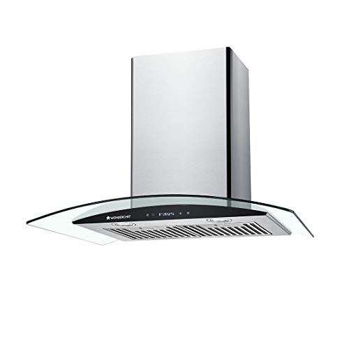 Wonderchef 60cm 1250m3/hr Chimney(Napoli, Baffle Filter,Touch Control,Steel/Grey)