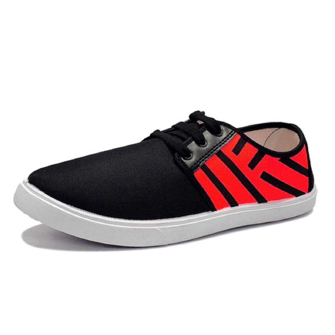 Zenwear Men's Canvas Black Lace-Up Sports Shoes
