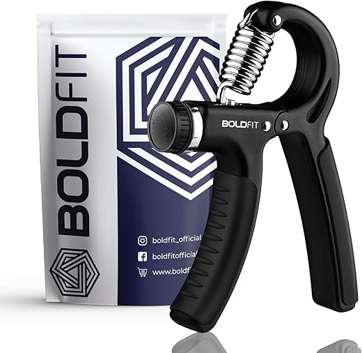 Boldfit Adjustable Hand Grip Strengthener, Hand Gripper for Men &amp; Women for Gym Workout Hand Exercise Equipment to Use in Home for Forearm Exercise, Finger Exercise Power Gripper