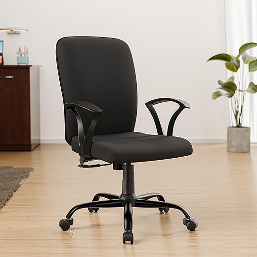 Green Soul Seoul X Office Chair, Mid Back Mesh Ergonomic Home Office Desk Chair with Comfortable &amp; Spacious Seat, Rocking-tilt Mechanism &amp; Heavy Duty Metal Base (Black)