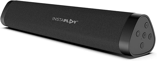 INSTAPLAY STAGE300 Soundbar Speaker (Black) | Bluetooth Speakers | 10W Output/BT5.0/USB/TF Card | C Type Fast Charging | Upto 8 Hours Playback | Powerful Bass Soundbar | Sound Bar for TV &amp; Computer