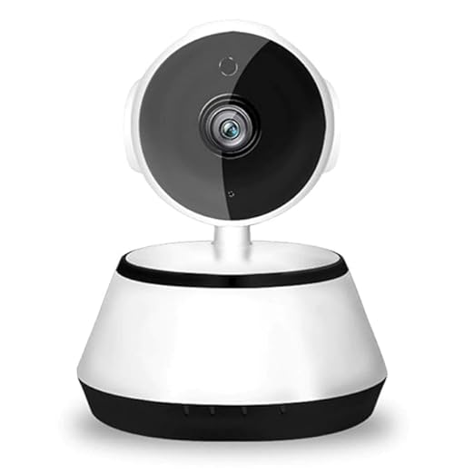 NXXTTNK WiFi Smart Wireless CCTV Security Camera Indoor | 2MP 1080p Resolution | Two Way Audio, Motion Alarm, Night Vision | 360° Viewing Area | Supports MicroSD Card Storage | White