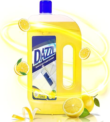 Dazzl Disinfectant Surface &amp; Floor Cleaner Liquid, Citrus Fragrance- 975ml | Suitable For All Floor Cleaner Mops | Kills 99.9% Germs| Tile, Marble &amp; Granite Cleaner