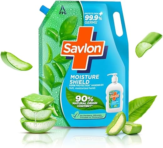 Savlon Moisture Shield Germ Protection Liquid Handwash Refill Pouch, 1.35L or above