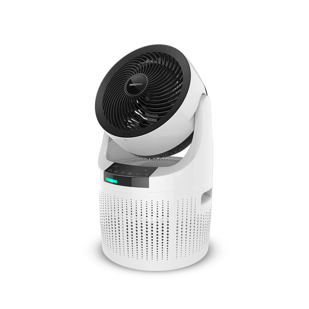 acerpure Professional Air Purifier for Home by Acer, Fights Pollution, Virus and Bacteria, 3-in-1 HEPA Filter, Activated Carbon Filter, Air Quality Sensor, AC530-20W, white, Standard