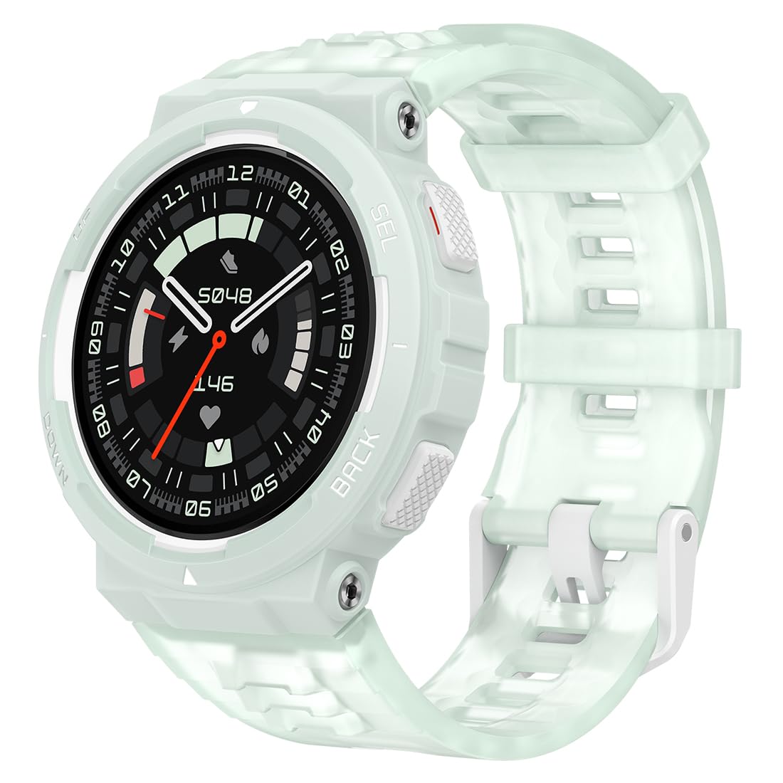 Amazfit Active Edge 46mm Smartwatch, AI Health Coach for Gym, Outdoor Activity &amp; Exercise, Ultra Long 16 Days Battery, 10ATM Water Resistance, Stylish Rugged Design, Android/iOS, GPS (Mint Green)