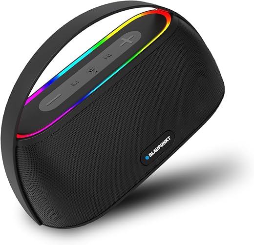 Blaupunkt Newly Launched ATOMIK Grab 20W Boombox, Unbelievable Loud &amp; Clear Music I Portable with easy to carry handle | A perfect carry around Sound Partner for outdoors I Light Weight Grab on the GO