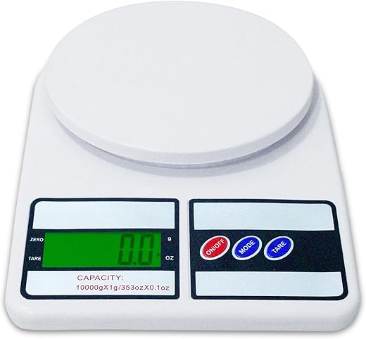 Glun Weight Machine for Kitchen, Digital Scale with LCD Display, Scale for Home Baking, Cooking &amp; Balance Diet. Weighing Machine with capacity 10Kg with back light