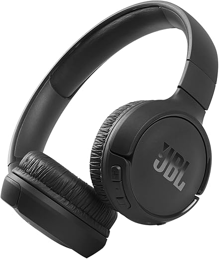 JBL Tune 510BT, On Ear Wireless Headphones with Mic, up to 40 Hours Playtime, Pure Bass, Quick Charging, Dual Pairing, Bluetooth 5.0 &amp; Voice Assistant Support for Mobile Phones (Black)