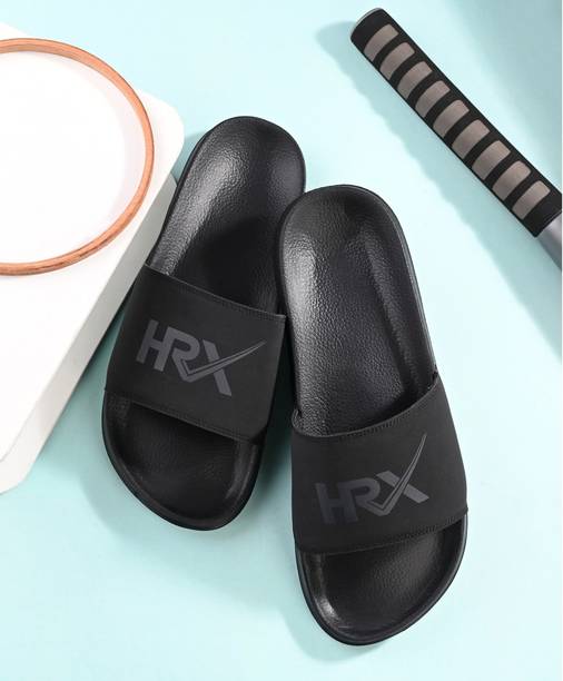 HRX Men Slides  (Black , 11)