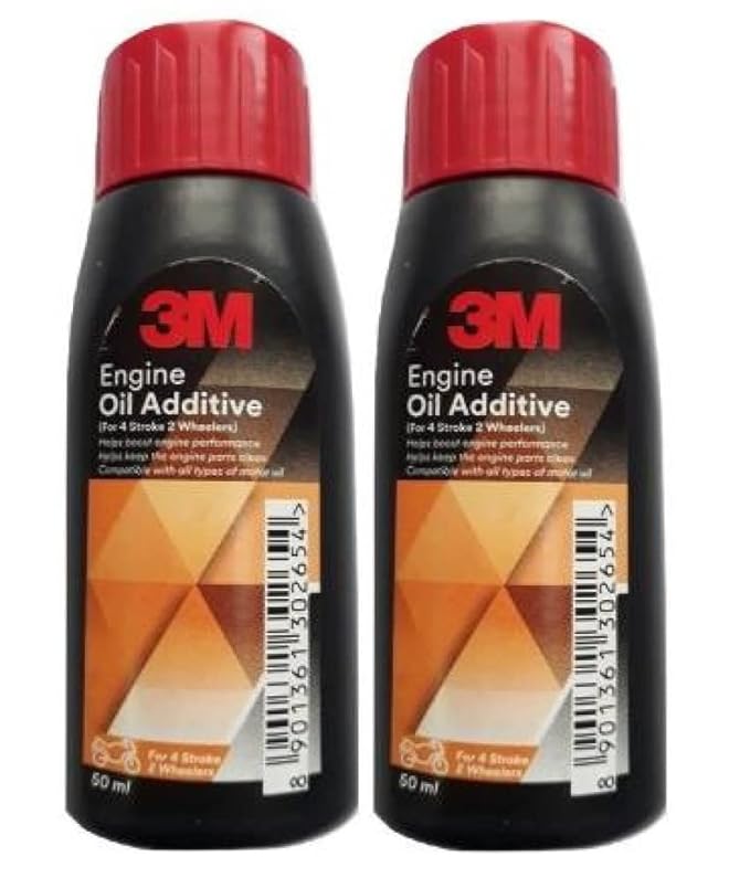 3M Engine Oil Additive, Effective Engine Lubrication and Power Transmission (50ml Each, Pack of 2)
