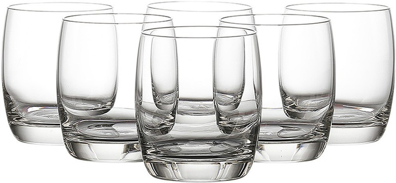 baluda (Pack of 6) Ivory Drinking Glasses Glass Set Water/Juice Glass  (310 ml, Glass, Clear)