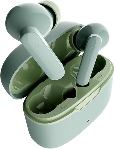 boAt Airdopes Ultra Plus TWS in Ear Earbuds with 50 HRS Playback, 4-MIC ENx Technology &amp; ASAP Charge(Olive Slate)