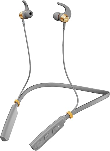 Boat Rockerz 235 Pro Wireless Bluetooth Neckband in Ear Earphone, Upto 20 hrs of Playtime, Beast Mode, Low Latency, IPX5 Water &amp; Sweat Resistance, ENx Technology, Bluetooth v5.2(Ash Grey)