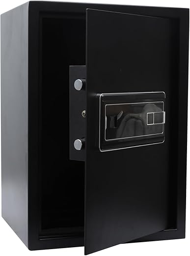 BonKaso Safe Locker For Home, 51 Litres Locker Box For Money, Jewellery, Digital Electronic Safe Locker for Home &amp; Office With Auto lock Function, Anti Theft Alarm And LED Display, (Black)