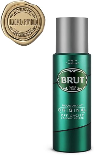 Brut Original Deodorant Body Spray for Men, Masculine Long-Lasting Deo with Fresh, Authentic Fragrance, Imported (200ml)