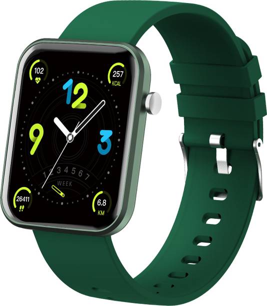 CrossBeats IGNITE CRUX 1.69 HD Display, Spo2 &amp; HR monitoring, 200+ Watch Faces Smartwatch  (Green Strap, Freesize)