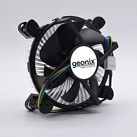 Geonix LGA 1200 CPU FAN I Black I Low Power Cosumption I Optimal Cooling Performance I 1 Year Warranty
