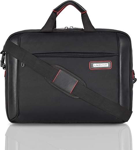 Lavie Sport 40.5cm Business Pro Laptop Briefcase Bag | Laptop Messenger Bag with Sturdy Handle | Detachable Shoulder Strap | Compatible with Upto 15" MacBook &amp; Laptops