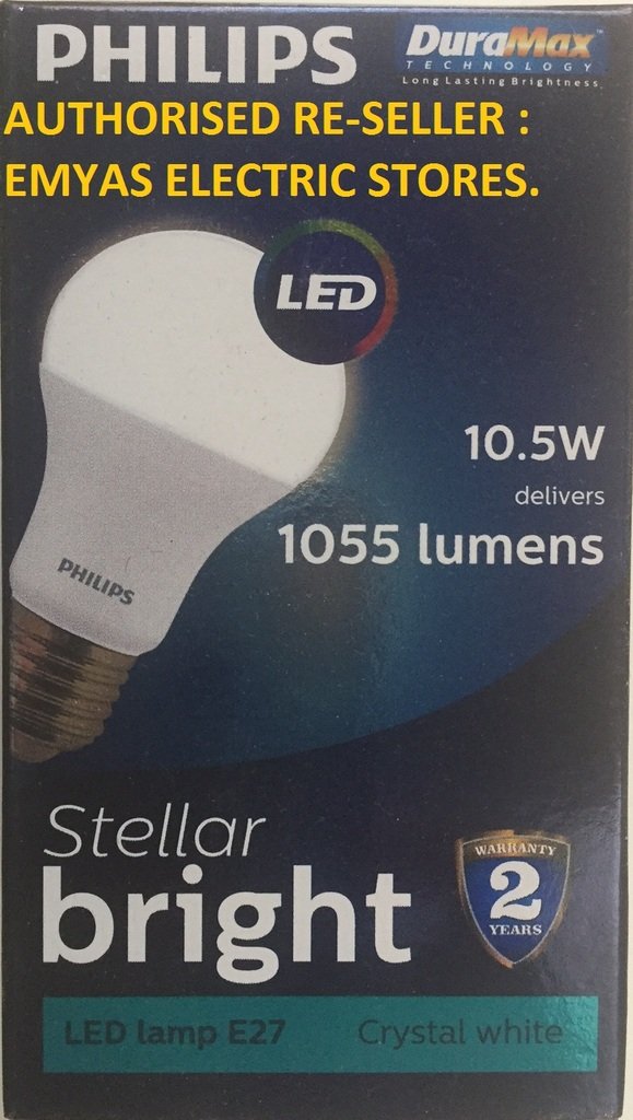 Philips Base E27 10.5-Watt LED Bulb (Pack of 4, Cool Day Light)