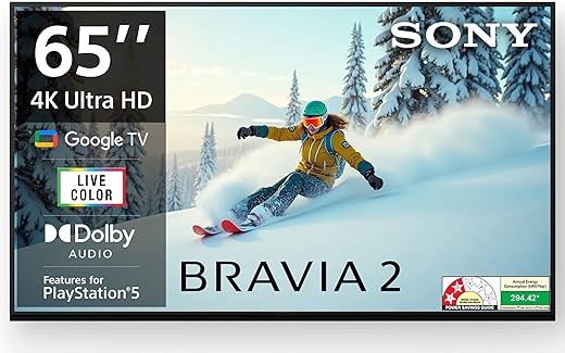 Sony 164 cm (65 inches) BRAVIA 2 4K Ultra HD Smart LED Google TV K-65S25B (Black)