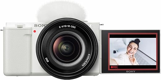 Sony Alpha ZV-E10L 24.2 Mega Pixel Interchangeable-Lens Mirrorless vlog Camera with 16-50 mm Lens, Made for Creators | APS-C Sensor | Advanced Autofocus | Clear Audio &amp; 4K Movie Recording - White
