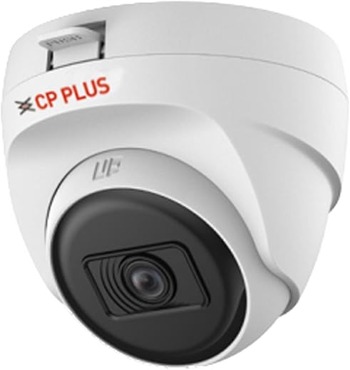 CP PLUS 2.4MP Full HD IP Indoor Wired Dome Camera CP-URC-DC24PL3 Compatible with DVR only | 30 Meters IR Black &amp; White Night Vision | 3.6mm Lens | Motion Detection, White