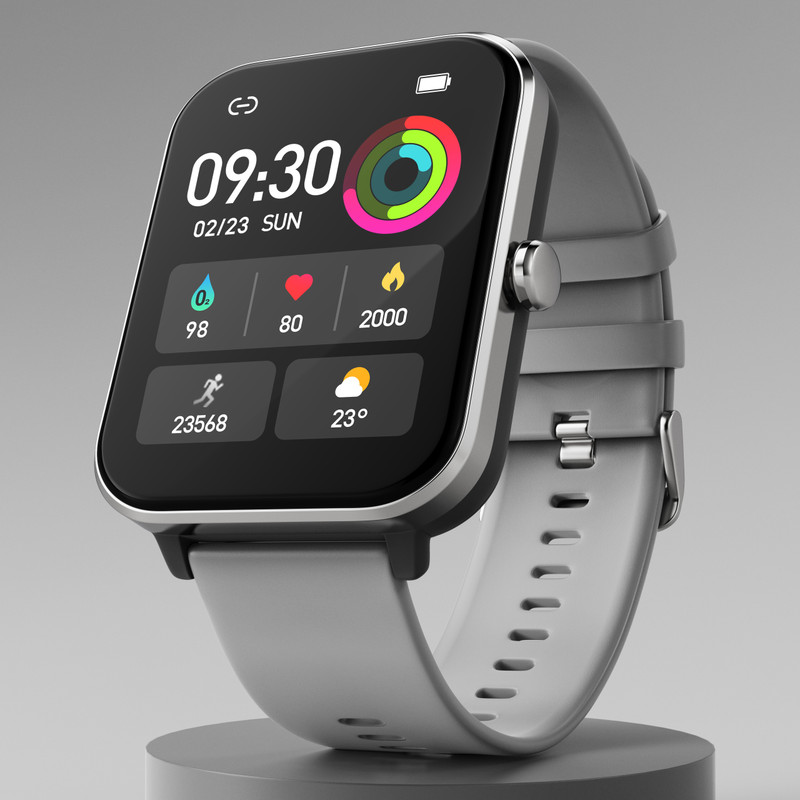 Fire-Boltt Ninja Calling Pro Plus 46.5mm (1.83) Display Bluetooth Calling, AI Voice Smartwatch  (Silver Strap, Free Size)