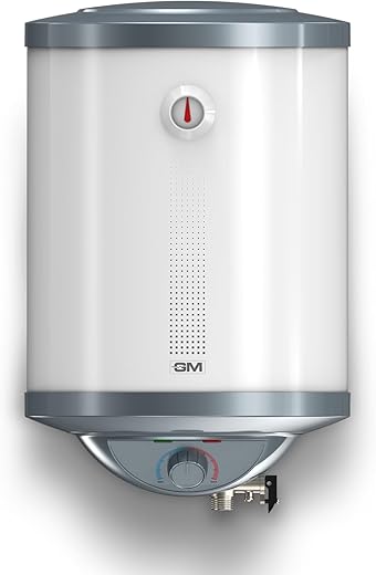 GM Aeris 10L Water Heater | Efficient &amp; Quick Hot Water Geyser For Long Hot Showers With Hydrodynamic Technology - White