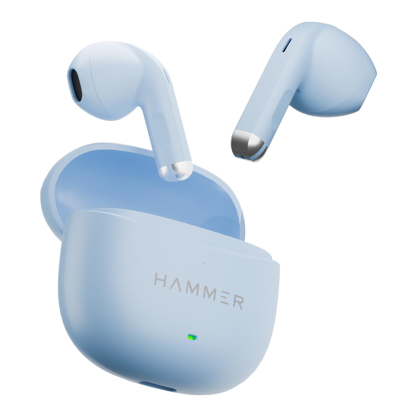 HAMMER New Launch Ultra Pods TWS Wireless Bluetooth Ear buds, Inbuilt Mic, 100H Standby Time, Earbuds with 30H Playtime, USB Type-C,13mm Dynamic Drivers, IPX5 Water Resistant Bluetooth Earphones(Blue)