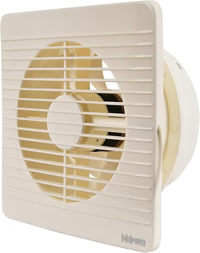 HEWA Onyx 6 inch 150mm high speed Ventilation Exhaust Fan for bathroom, kitchen with 2 year warranty (Ivory)