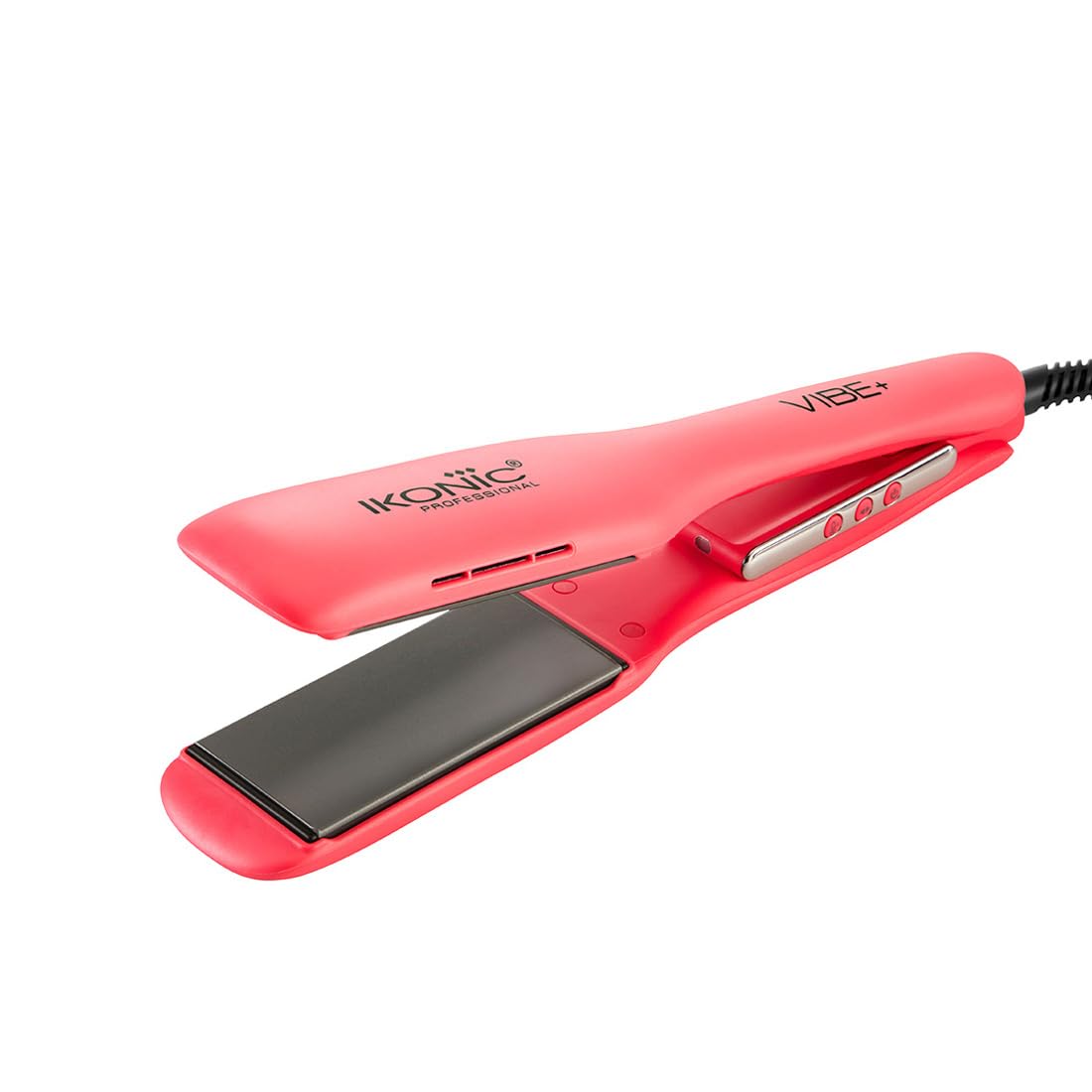 Ikonic Professional Vibe+ Hair Straightener-Peach | Straightener with AI Technology| Wider Ceramic Floating Plates| Ionic Technology|Instant Heat Up &amp; Easy to Use