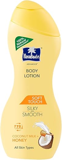 Parachute Advansed Soft Touch Body Lotion for Women &amp; Men, All Skin types, 250ml | Pure Coconut Milk &amp; Honey, 100% Natural, 72h Moisturisation