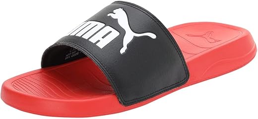 Puma Unisex-Adult Popcat 20 RES, High Risk Red-Black-White, Slide