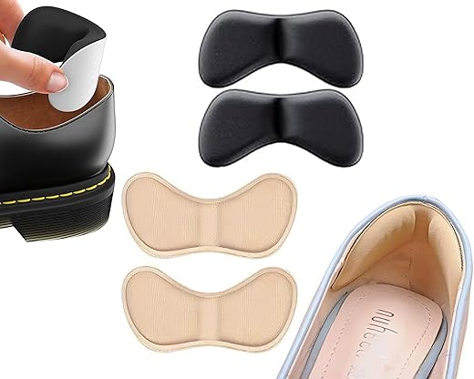 RONATA Shoe Bite Protector and Heel Grips – Self-Adhesive Cushion Pads for Loose Shoes, Heel Pain Relief, Anti-Slip Inserts &amp; Heel Pads for Men &amp; Women - 1 Pair (Heel Liner)