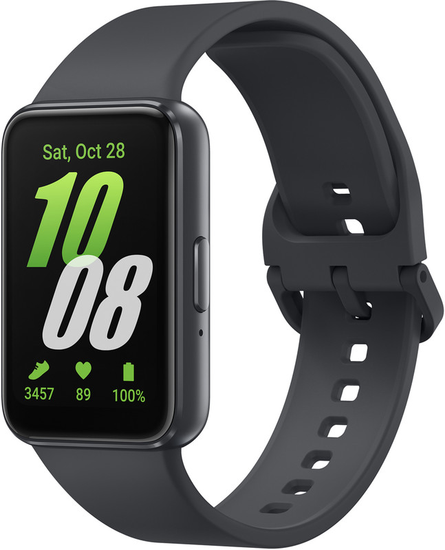 Samsung Galaxy Fit3 | AMOLED Display &amp; Aluminium Body | Upto 13Day Battery | 5ATM &amp; IP68  (Gray Strap, Free Size)