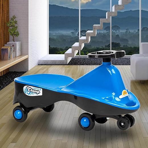 Toyzone Little Champ Swing Car – Blue | Magic Ride-On Car for Kids &amp; Baby | Comfortable Seat &amp; Durable Design | 3+ Years
