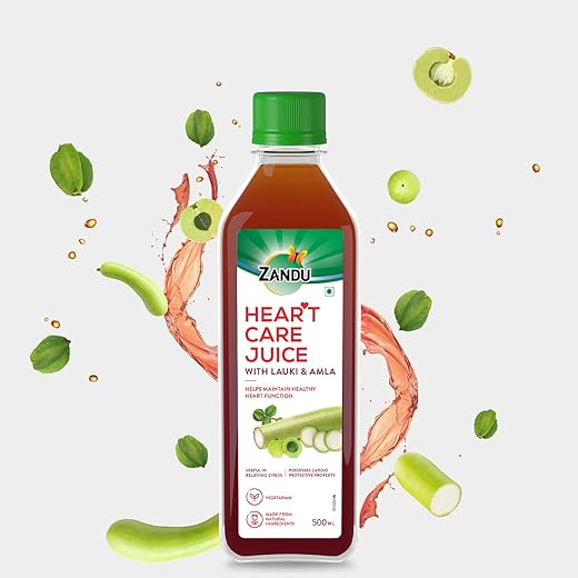 Zandu Heart Care Juice 500ml| Helps Maintain Healthy Heart Function | Relieves Stress &amp; Boosts Immunity | 100% Ayurvedic and Natural