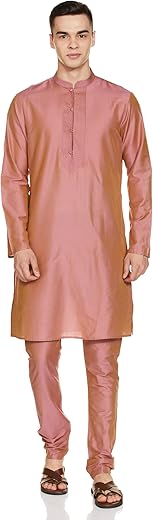 Amazon Brand - Symbol Men Festive Long Kurta &amp; Pyjama Set (2pcs)