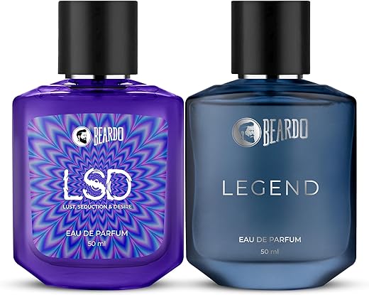 Beardo Twin Legends- LSD &amp; Legend Perfume for Men (50ml x 2) | Long Lasting Fragrance | Long Lasting Perfume for Men | Gift for Men | Gift for Friend