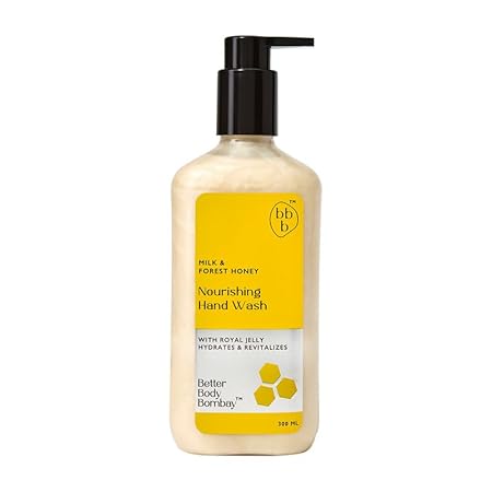 Better Body Bombay Milk &amp; Forest Honey Nourishing Hand Wash | Moisturizing &amp; Hydrating Handwash | Hydrates Skin Leaving Soft &amp; Supple Hands | For All Skin Types | (300ml)