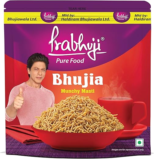Epiken Prabhuji Pure Food Bhujia, Potato Namkeen, Crispy Indian Snacks, Tea Time Snack Spicy Bhujia Tasty Munchies Party Snack Food- 900g.