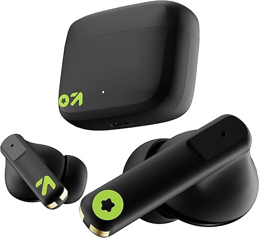 GOBOULT Z60 MADE IN INDIA Ear Buds Wireless with 60H Playtime, 4 ENC Mics for Clear Calling, 50ms Low Latency Gaming, IPX5, 13mm Bass Driver Earbuds Buds TWS Bluetooth wireless earphones (Raven Black)