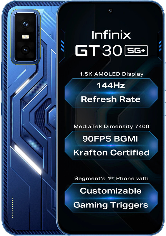 Infinix GT 30 5G+ Cyber Blue 128 (Cyber Blue, 128 GB)  (8 GB RAM)