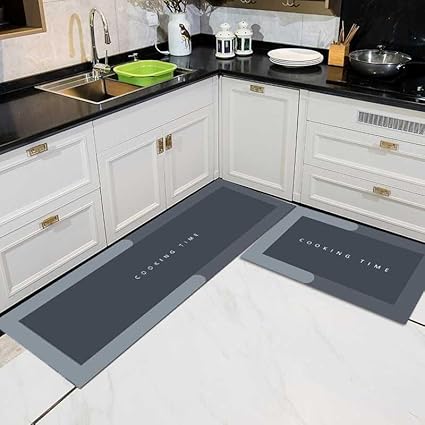 Kitchen Mats, Waterproof Memory Foam Kitchen Rugs, Standing Desk Mat Floor Mats, Comfort Runner Rug Carpets for Kitchen Floor, Sink (Standerd)