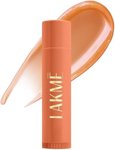 Lakme Lip Love Care Stick Caramel, with 10% Vitamin E Complex, nourished with Shea &amp; Cocoa Butter and enriched with Almond &amp; Jojoba Oil for 24hr moisturization in just 1 swipe, with SPF 15, 4.5g
