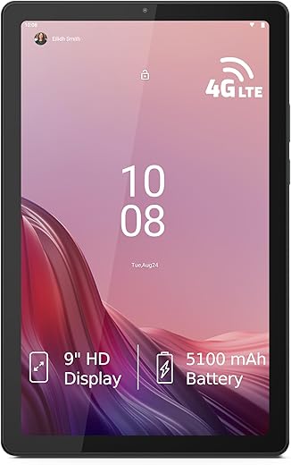 Lenovo Tab M9| WiFi+4G Tablet| 9 Inch (22.86 cm) HD Display| 4GB RAM, 64GB Storage (Expandable Upto 128 GB)| Dual Speaker with Dolby Atmos| Arctic Grey (ZAC60016IN)