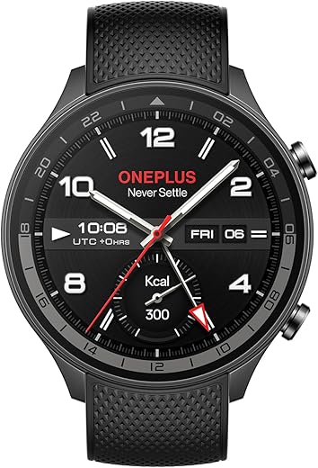 OnePlus Watch 2R with Wear OS 4 by Google,Snapdragon W5 Chipset,Upto 100hrs Battery Life,1.43’’ AMOLED Display,100+ Sports Mode,Dual Frequency GPS,5 ATM,IP68 &amp; BT Calling [Gunmetal Gray]